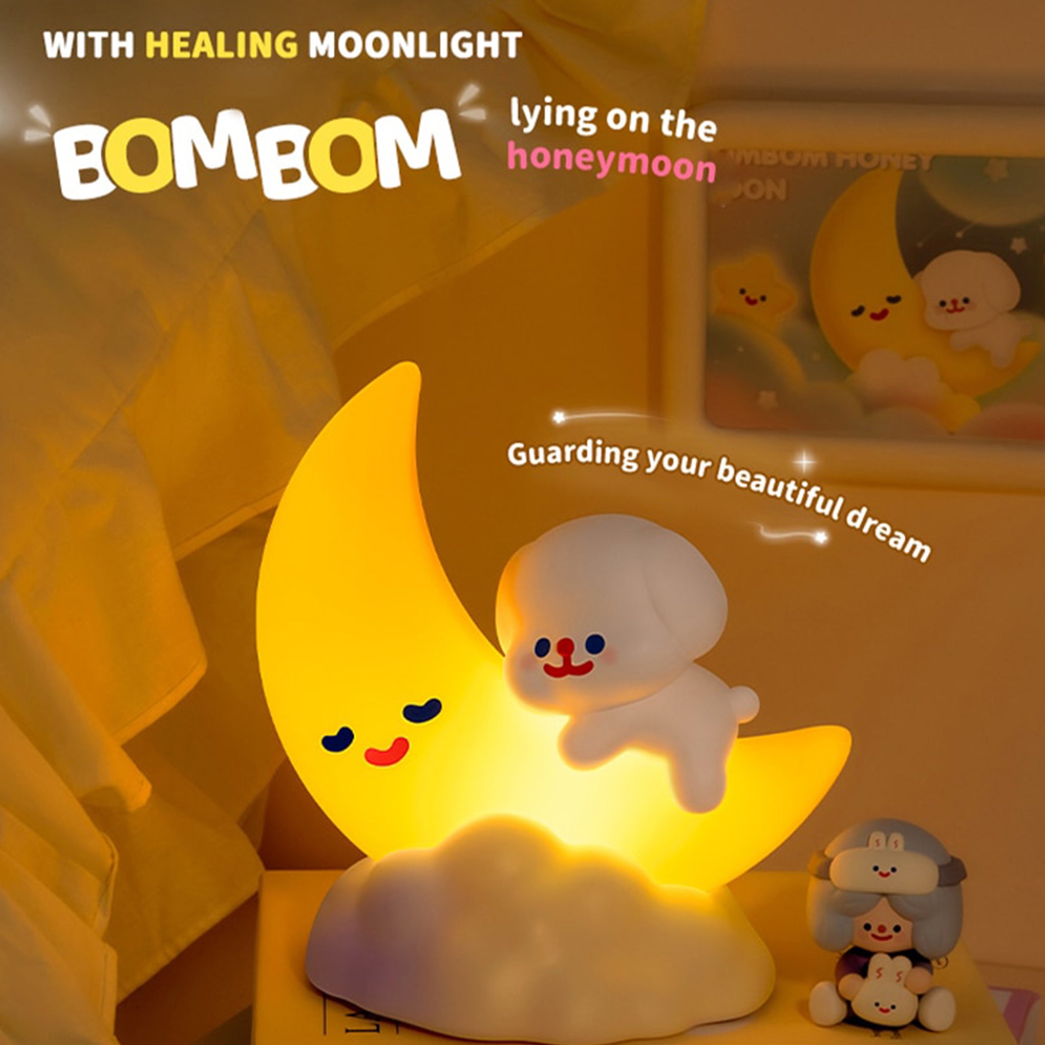 MarTUBE RiCO Pudding Puppy Moon Night Light