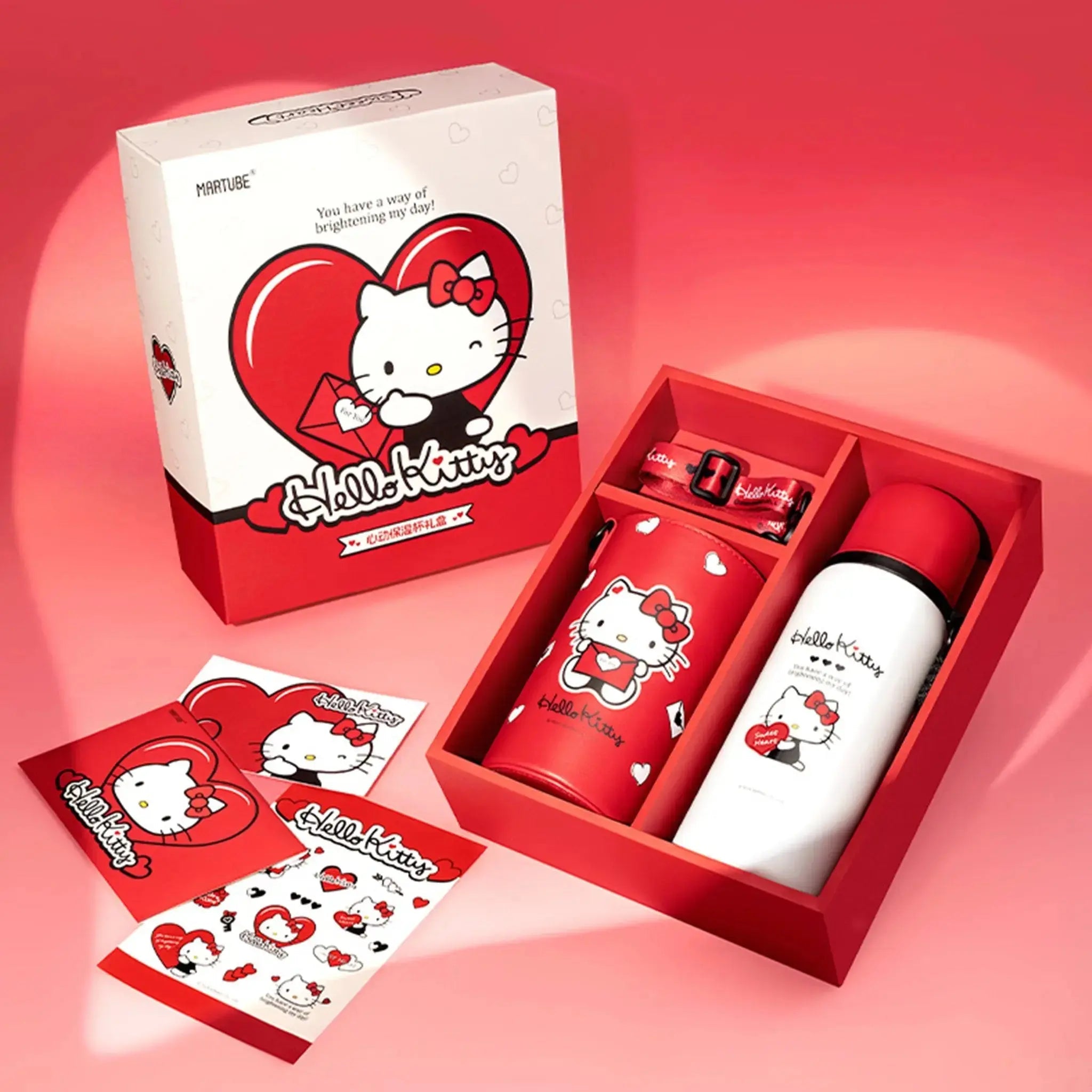 MarTUBE x Sanrio Hello Kitty Tumbler 17 oz Stainless Steel Insulated Tumbler Gift for Girl