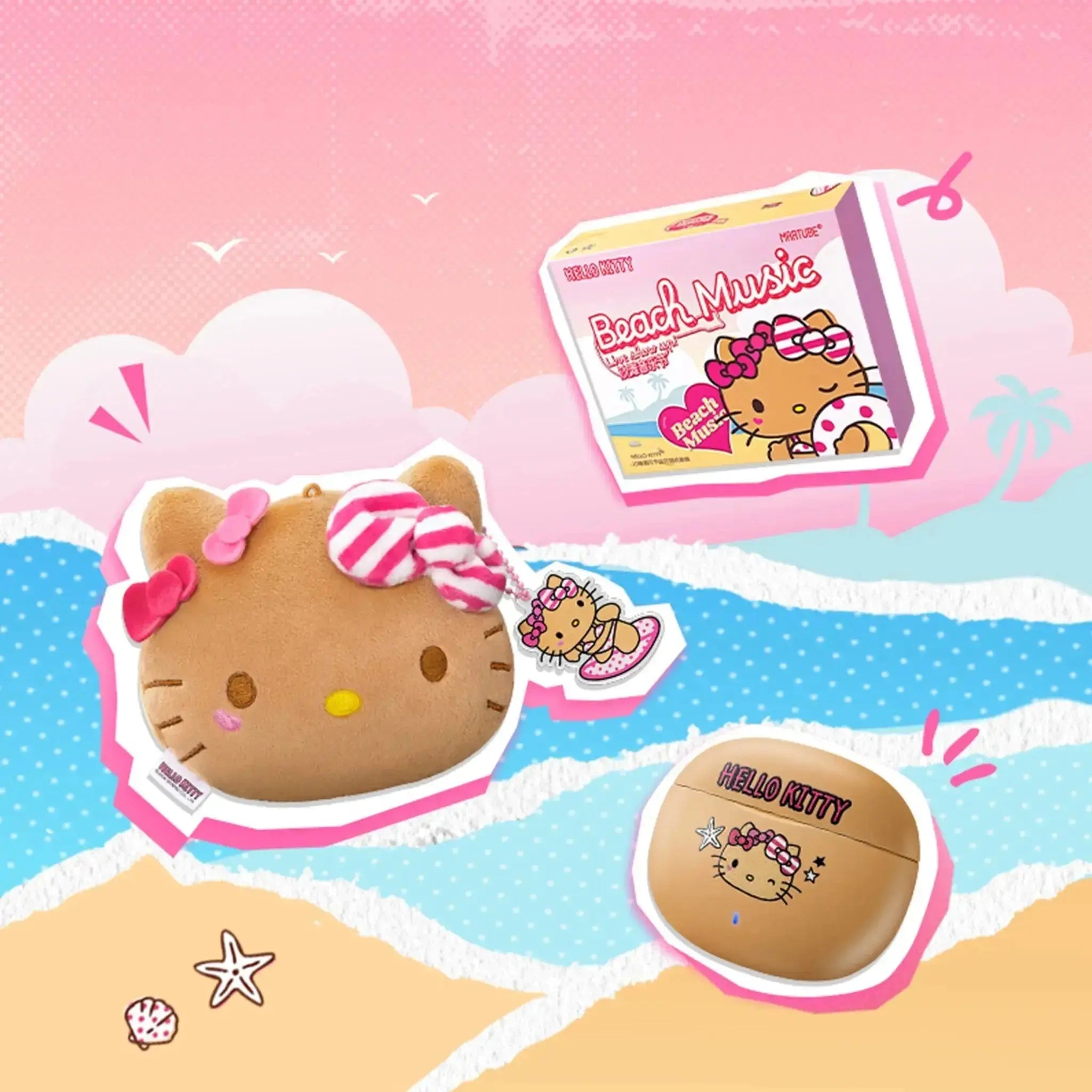 MarTUBE x Sanrio Beach Surfing Bluetooth Hello Kitty Speaker