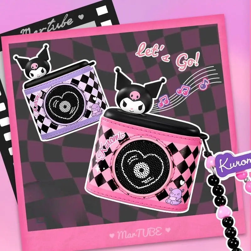 MarTUBE?? x Sanrio Kuromi Camera Portable Speakers Bluetooth Wireless - MarTUBE