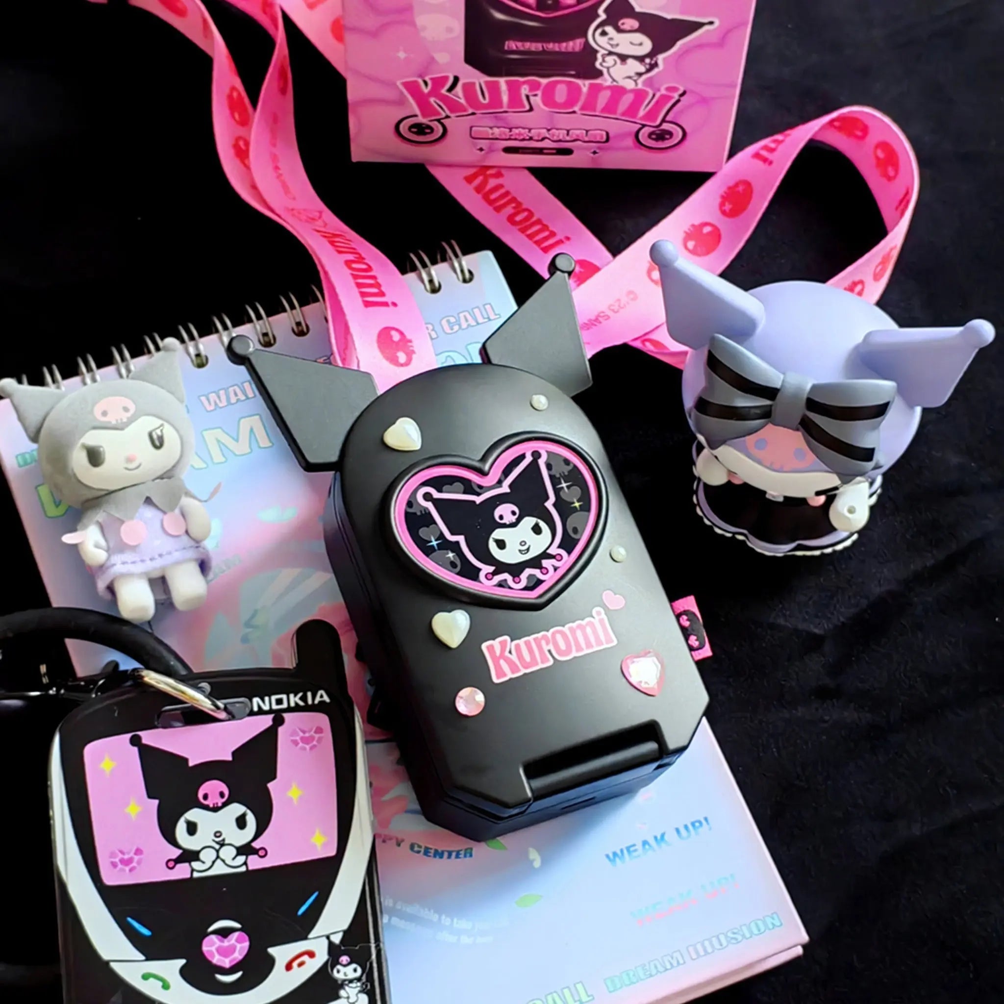 MarTUBE?? x Sanrio Kuromi Portable Mini Hanging Neck Electric Fan - MarTUBE