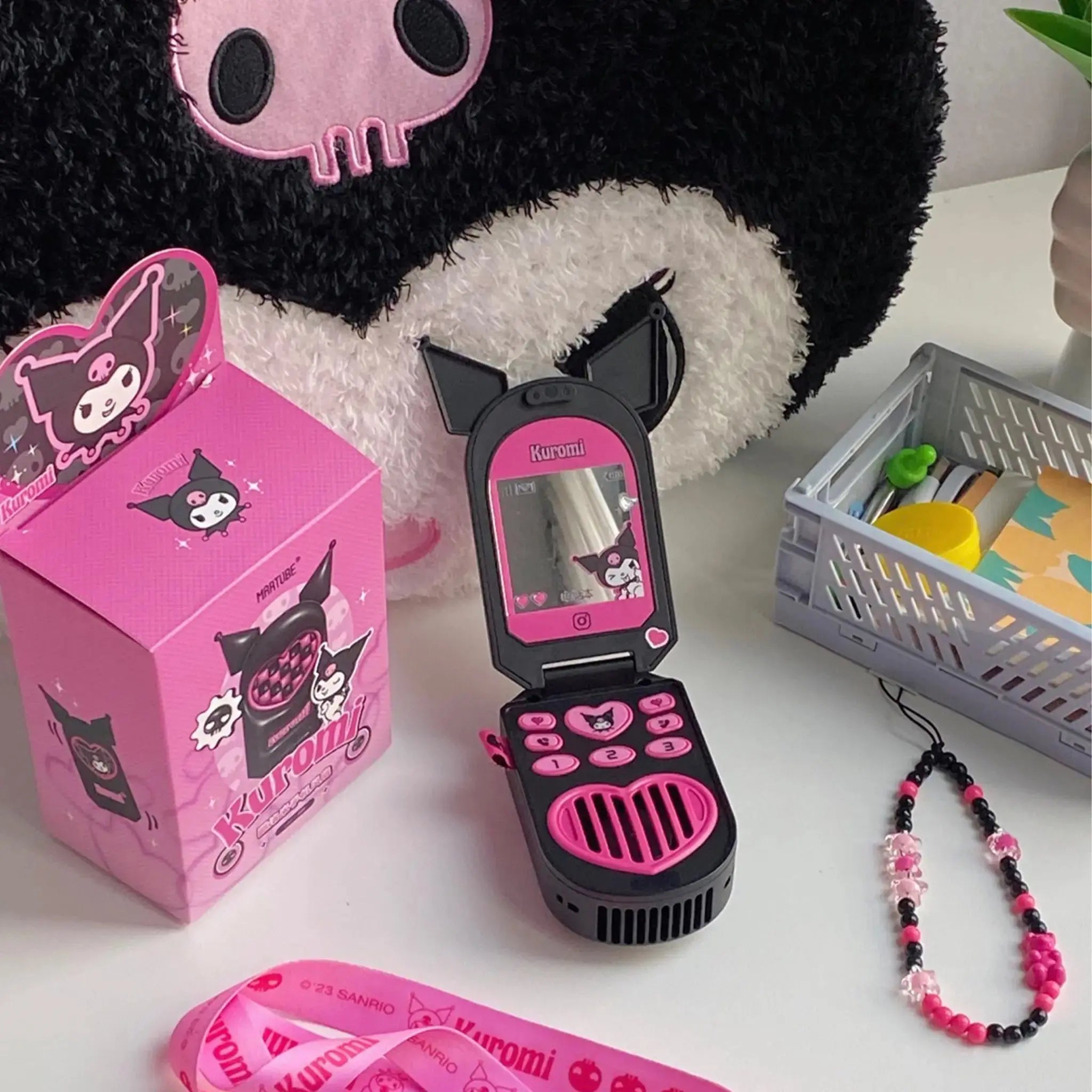 MarTUBE?? x Sanrio Kuromi Portable Mini Hanging Neck Electric Fan - MarTUBE