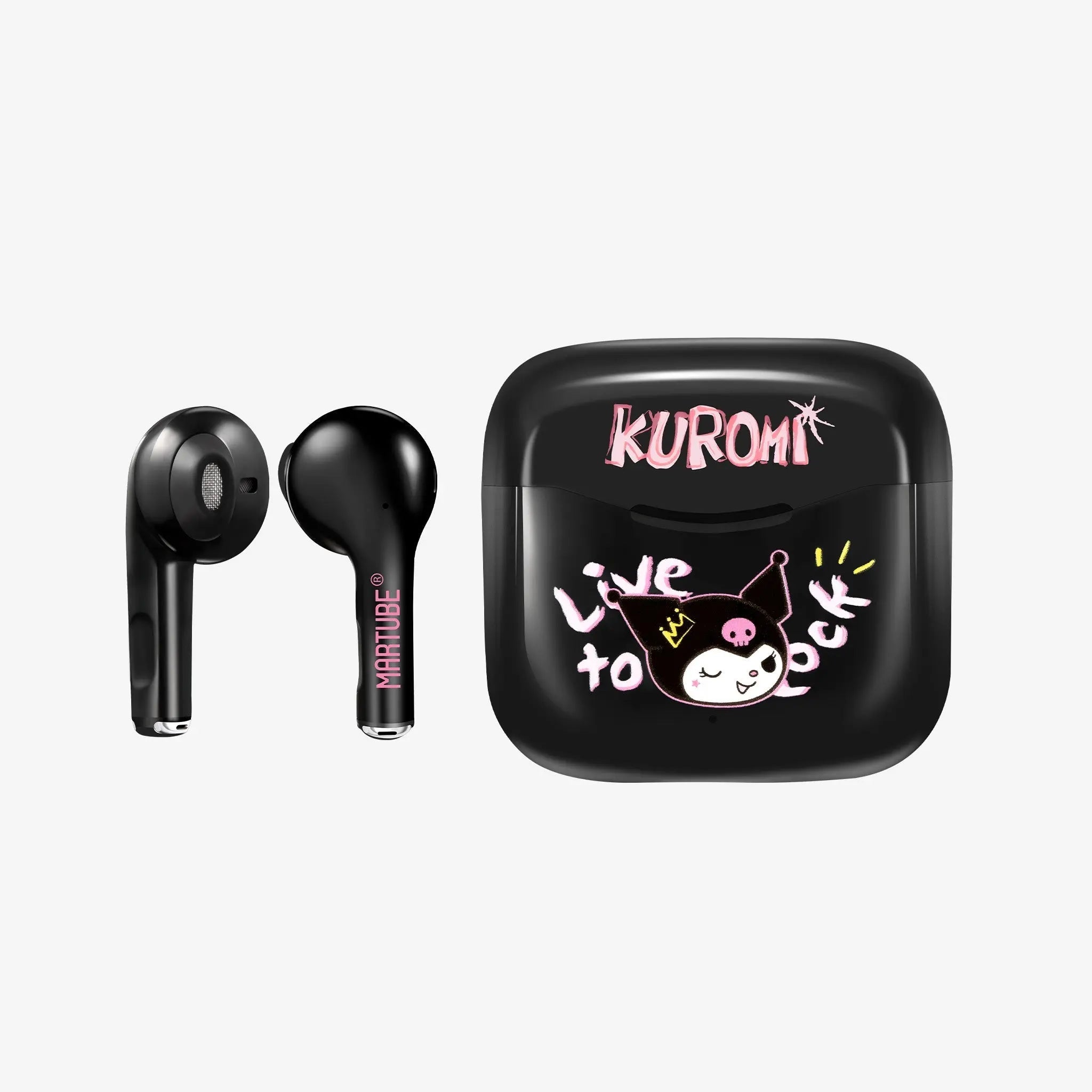 MarTUBE?? x Sanrio Kuromi Sweetheart Headphones Earphones Wireless Earbuds - MarTUBE