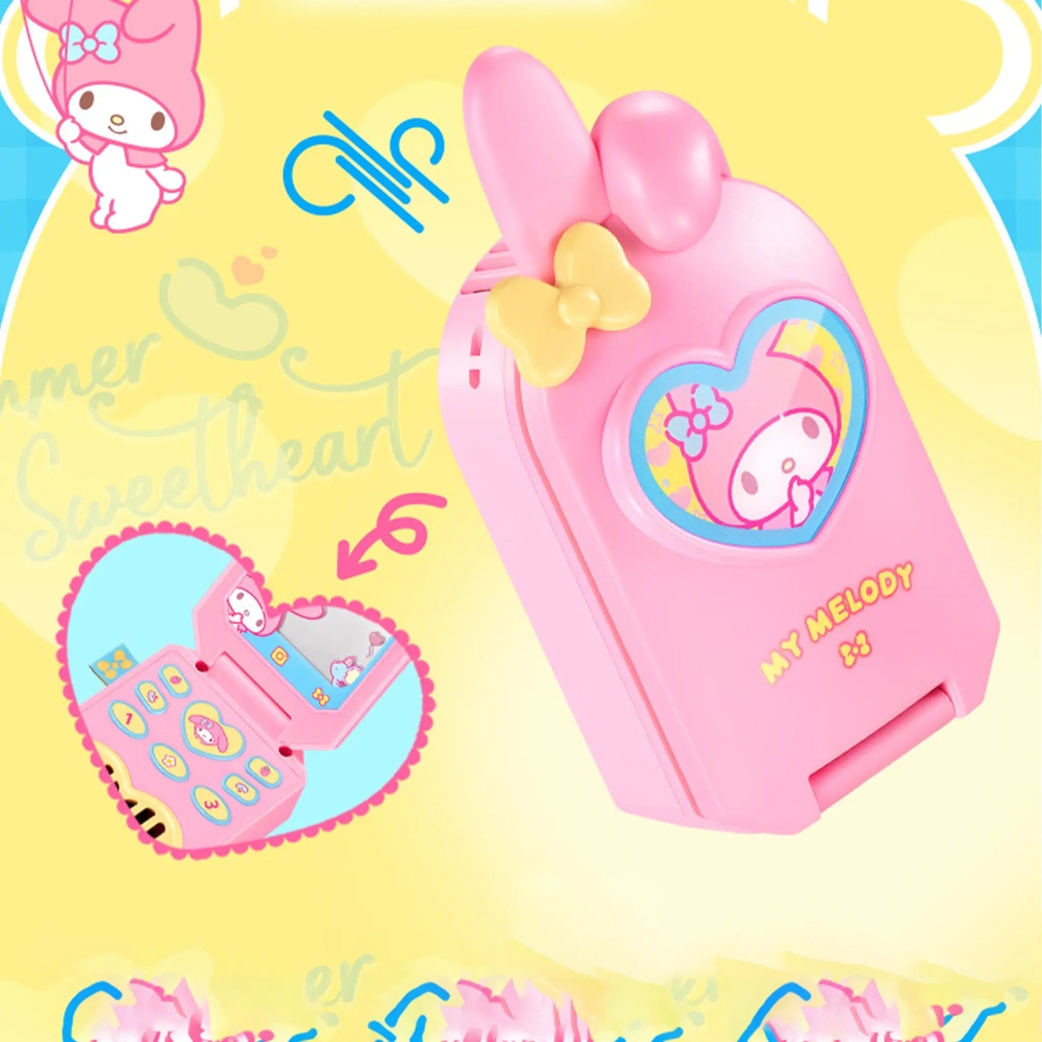 MarTUBE?? x Sanrio My Melody Portable Mini Hanging Neck Electric Fan - MarTUBE